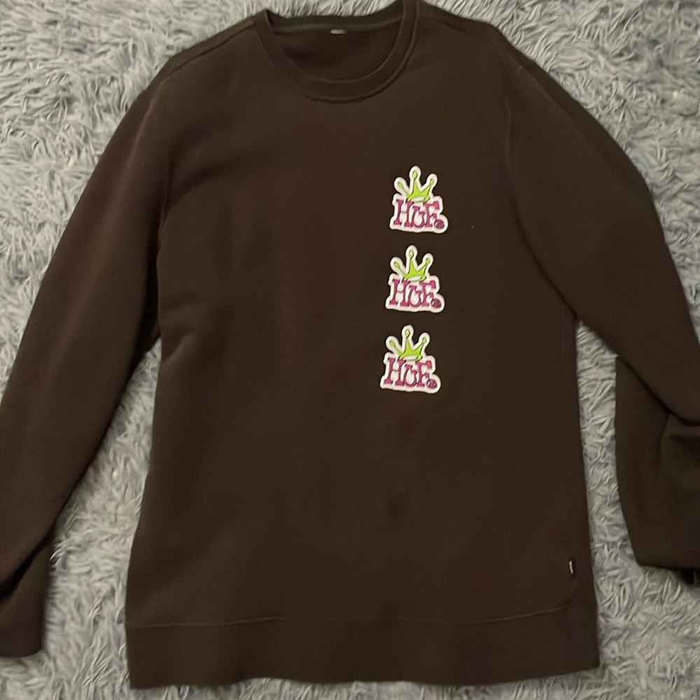Brown huff crewneck, Size L